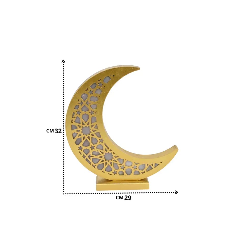 هلال رمضان خشبي لد بتصميم مميز - طراز و