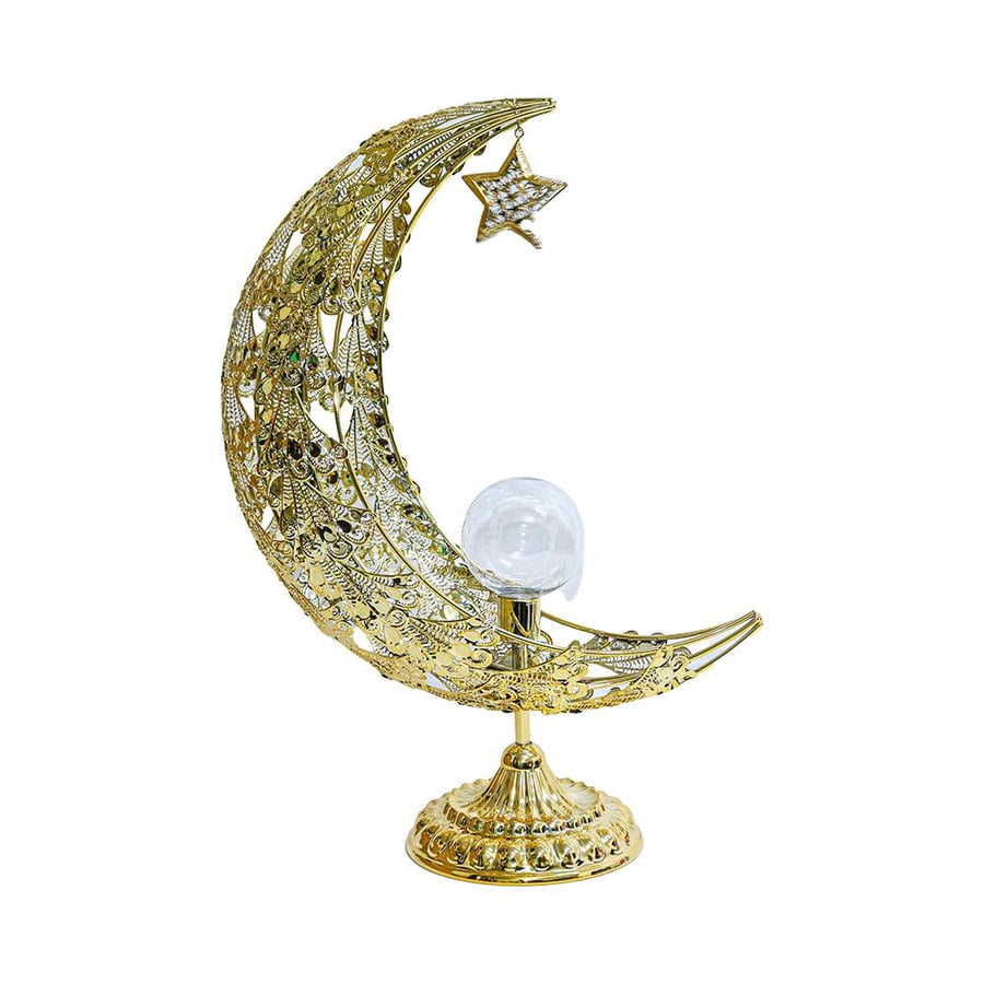 هلال رمضان ذهبي مضيء