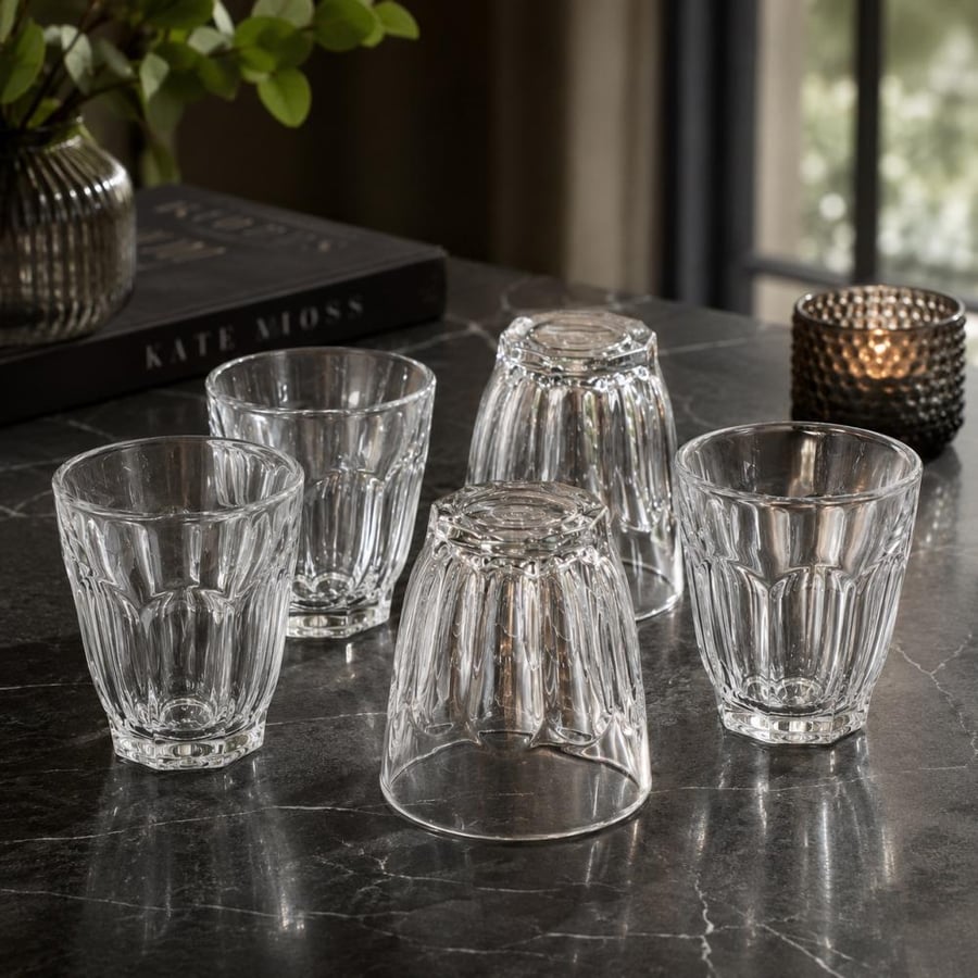 طقم كاسات زجاج  6 حبة 160 مل - طراز أ
