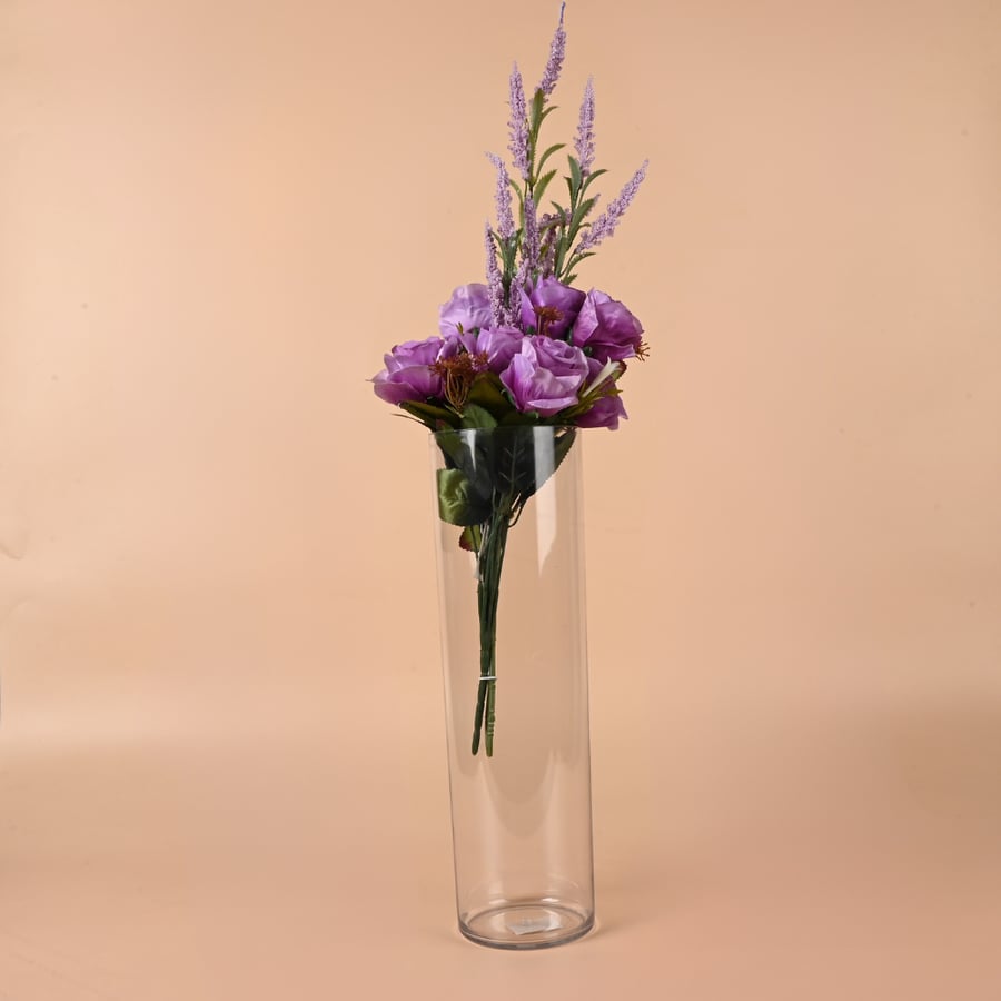 فازة اكريلك شفاف اسطواني - طراز و