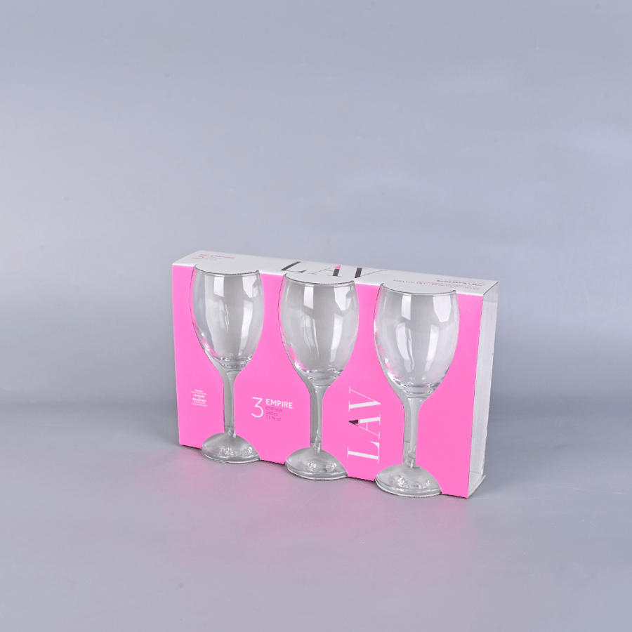 طقم كاسات زجاج 3 حبه ½11 اوز - طراز ب