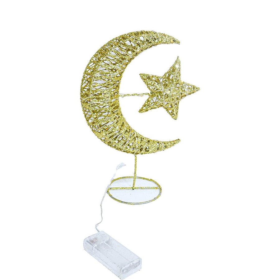 هلال رمضان ذهبي مضيء