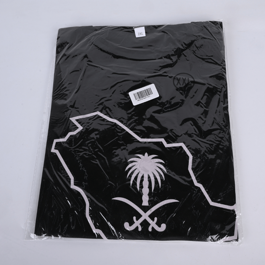 تيشيرت اليوم الوطني السعودي 94 سيفين ونخلة مقاس XXL - طراز ب