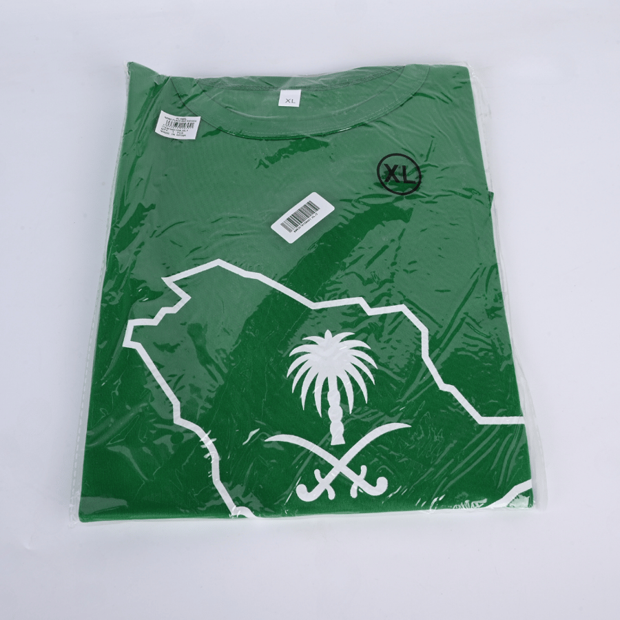 تيشيرت اليوم الوطني السعودي 94 سيفين ونخلة مقاس L X