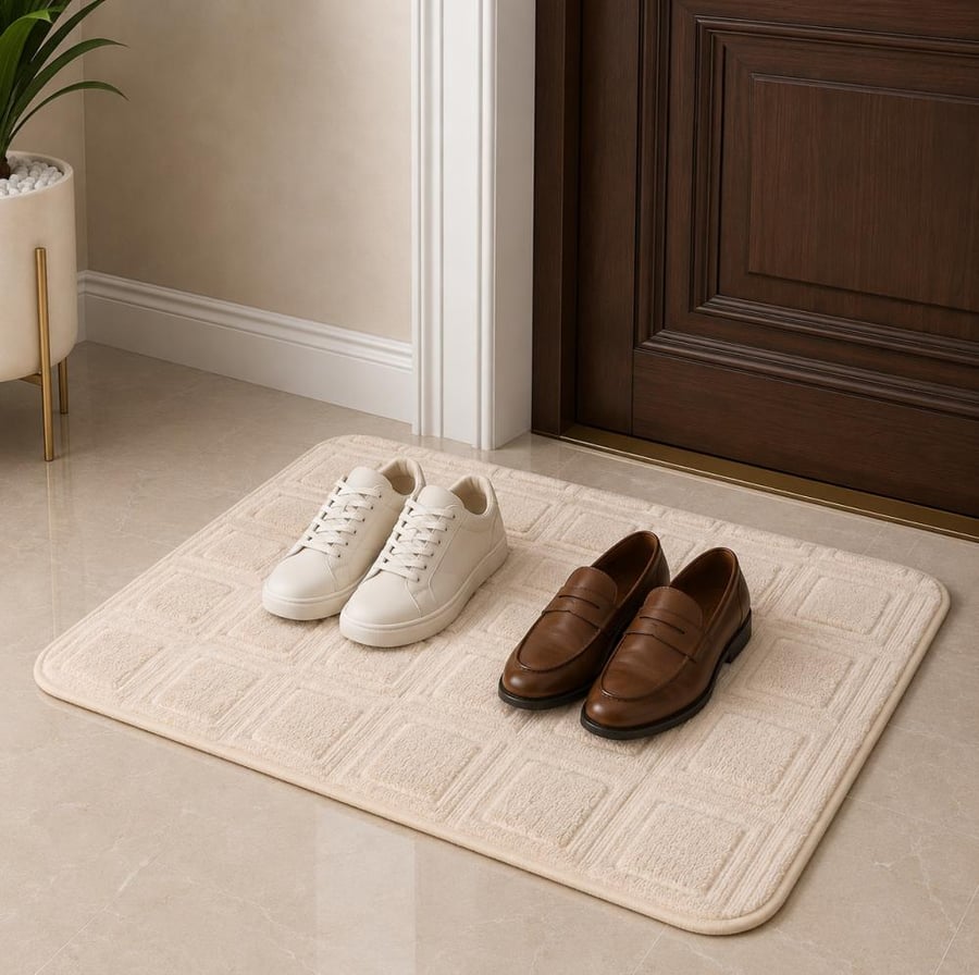 دعاسة قماش أرضية 40×60 سم لون بيج مانعة للانزلاق -تصميم أنيق لمداخل الغرف