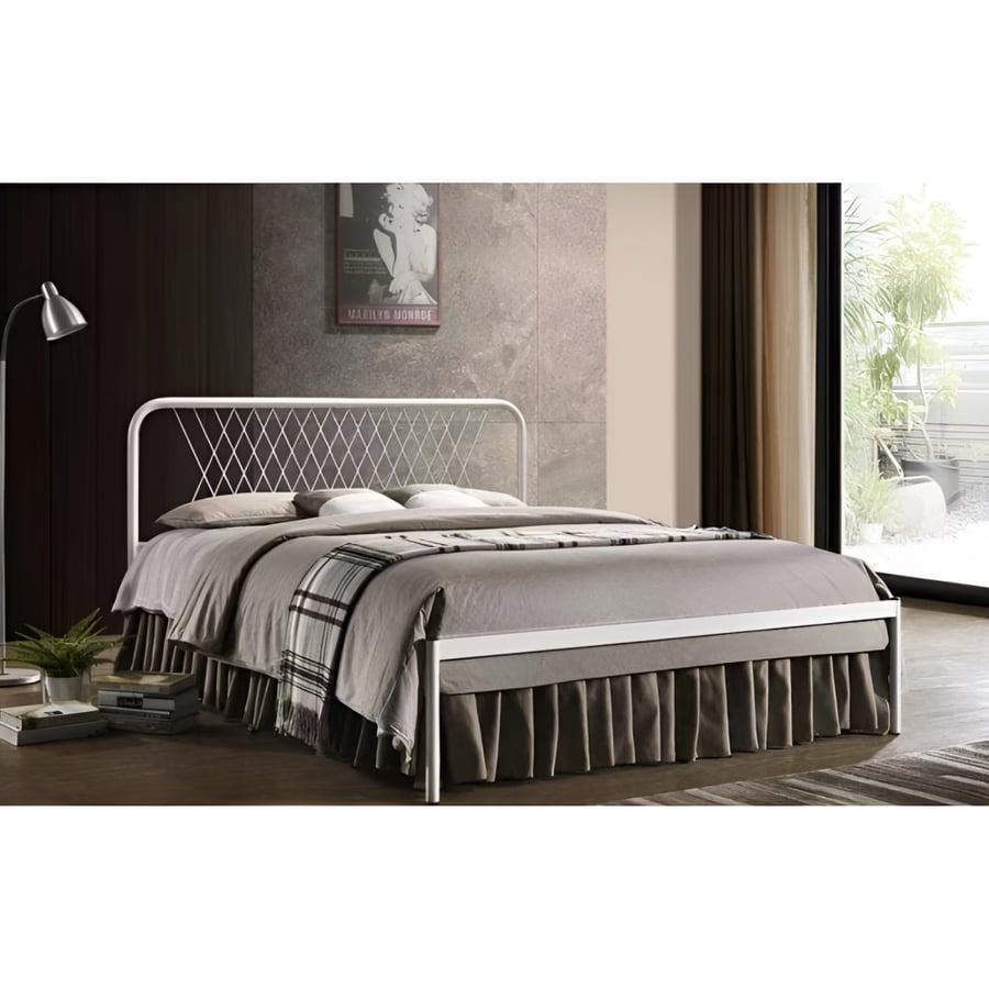 سرير حديد مقاس 90 سم × 190 سم - طراز ج