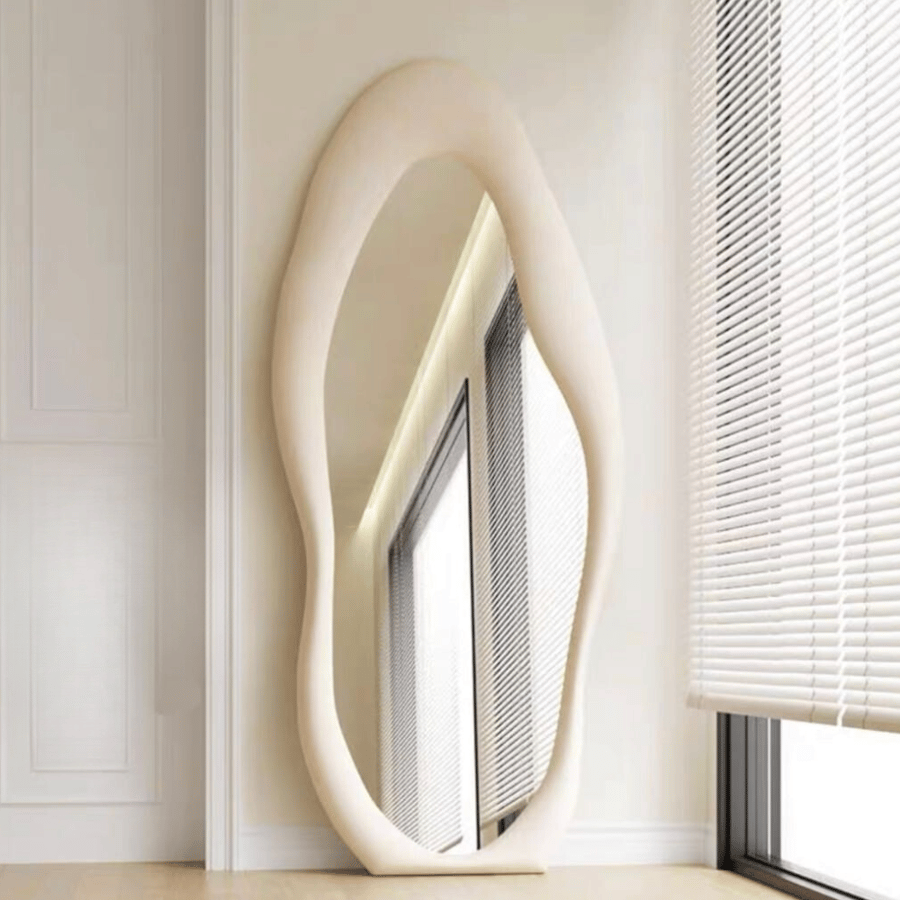 مراية بتصميم جديد ايطار قماش بوكلية  160x60 - طراز أ