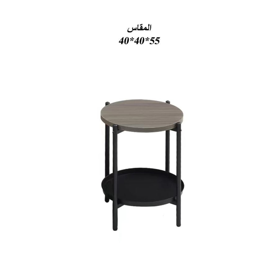 طاولة خدمة خشب مع معدن مفرد - طراز أ