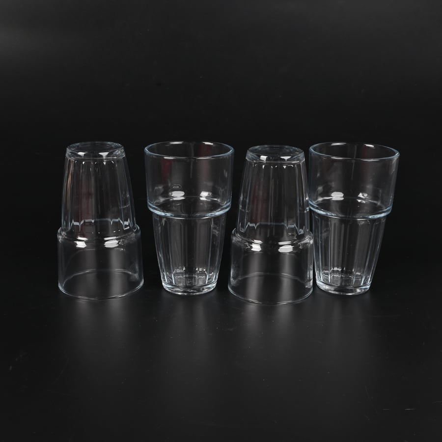 طقم كاسات شاي 4حبة كبير 12 اوز - طراز أ