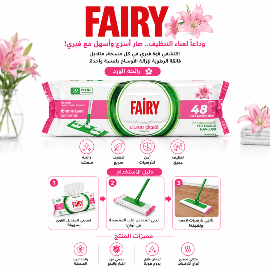 باقة الموب الذكية لتنظيف الأرضيات ورد – ممسحة أرضيات احترافية مع مناديل مبللة معطرة لتنظيف عميق وإزالة الأوساخ والبقع لجميع أنواع الأرضيات والأسطح المنزلية
