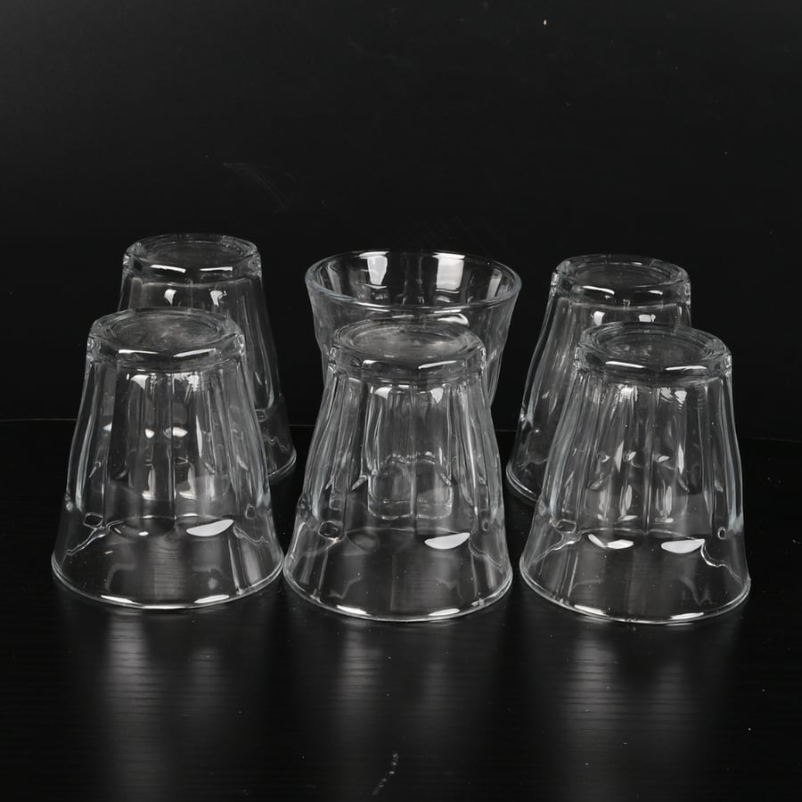 طقم كاسات زجاج 6 حبة 160 مل - طراز ب