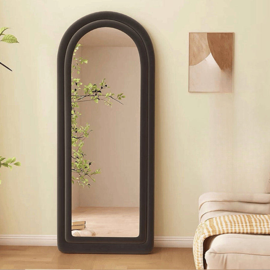 مرايا ديكور قماش بوكليه اسود 160x60