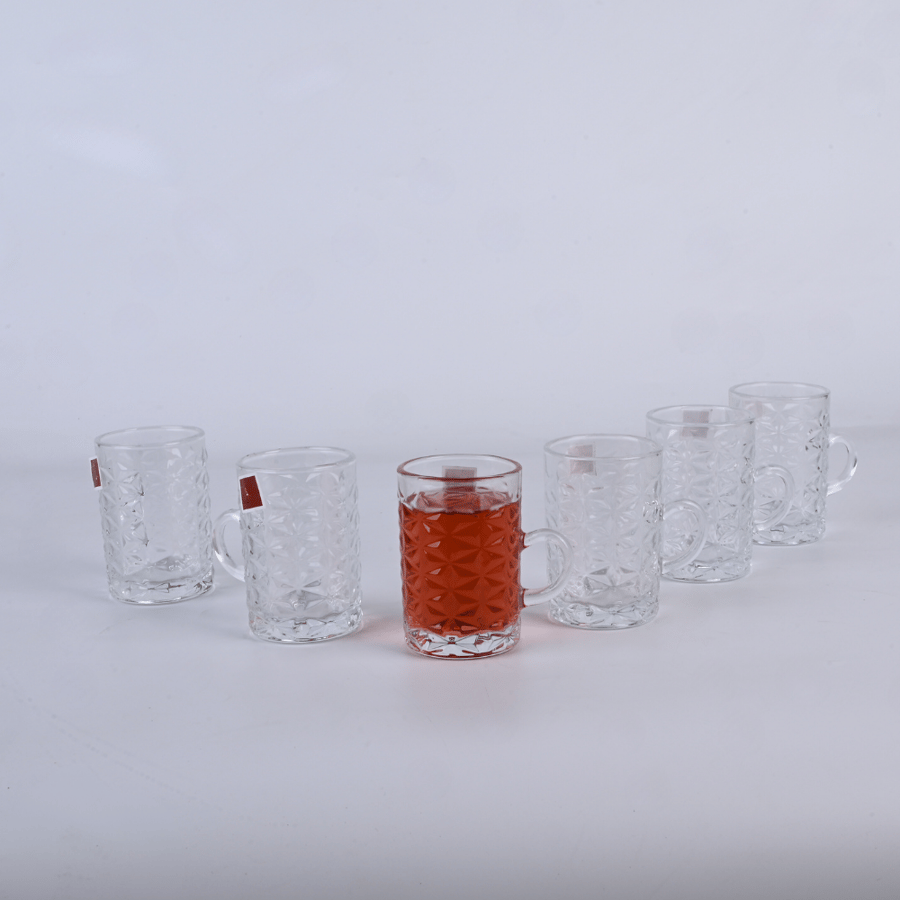 طقم بيالات زجاج 6 حبة - طراز و