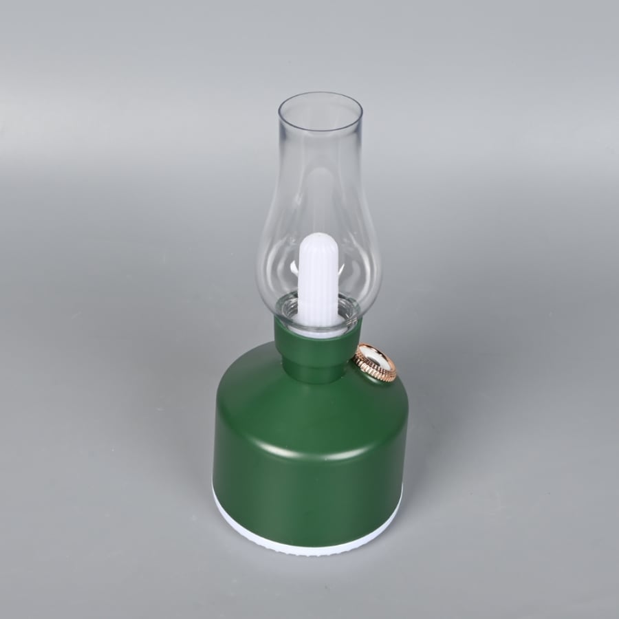 أباجورة LED على شكل فانوس مع فواحة مدمجة لون اخضر – إنارة دافئة علوية وسفلية تصميم فاخر لغرف النوم والمكاتب