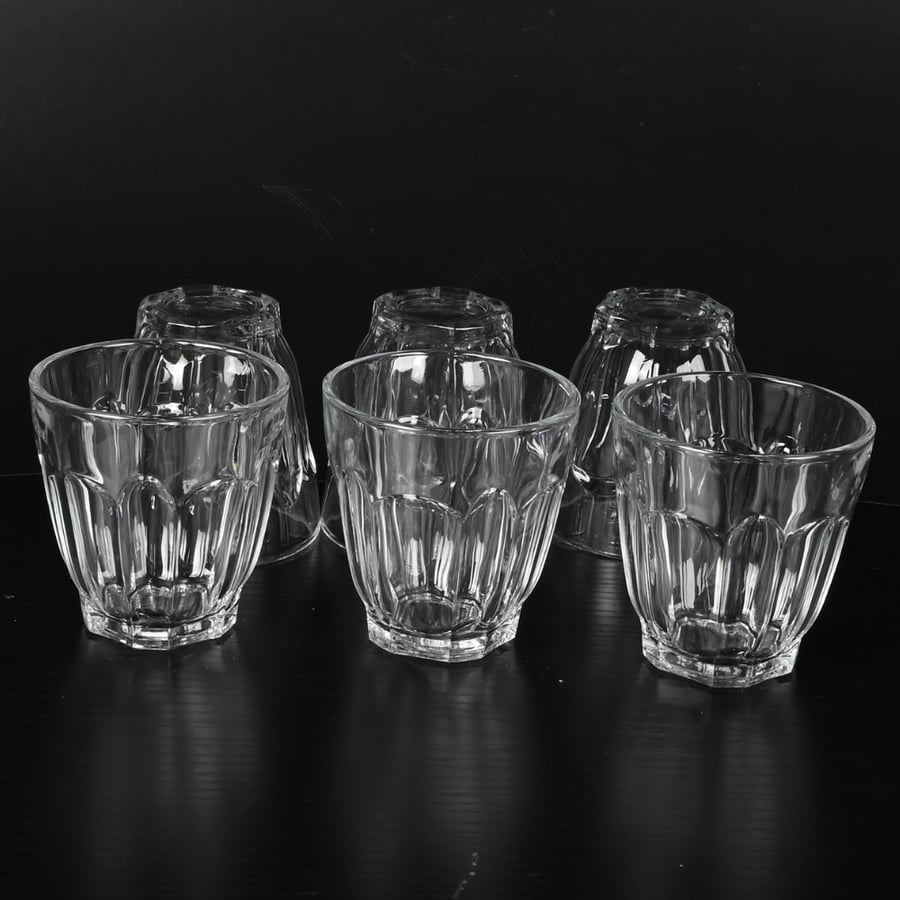 طقم كاسات زجاج  6 حبة 160 مل - طراز أ