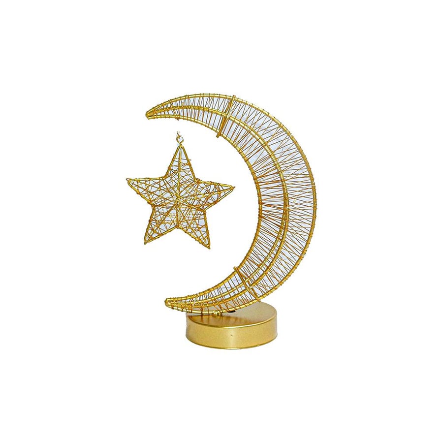 هلال رمضان ذهبي مضيء