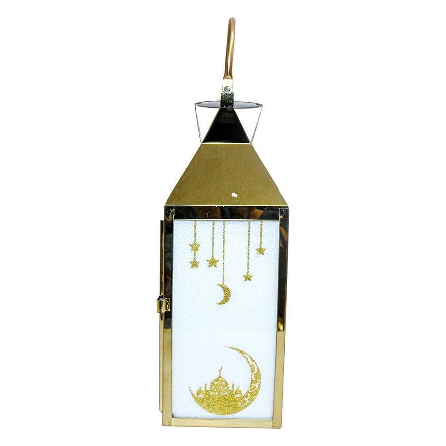 فانوس رمضان شموع ذهبي - طراز ل