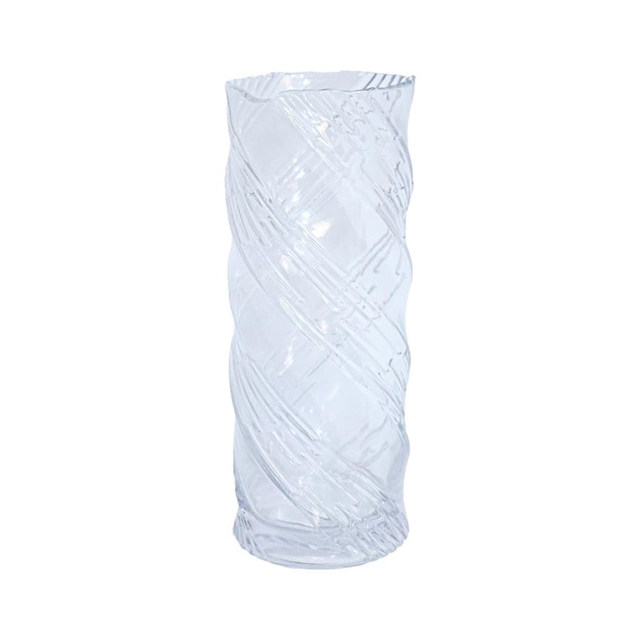 فازه زجاج شفاف منقوش - طراز ي