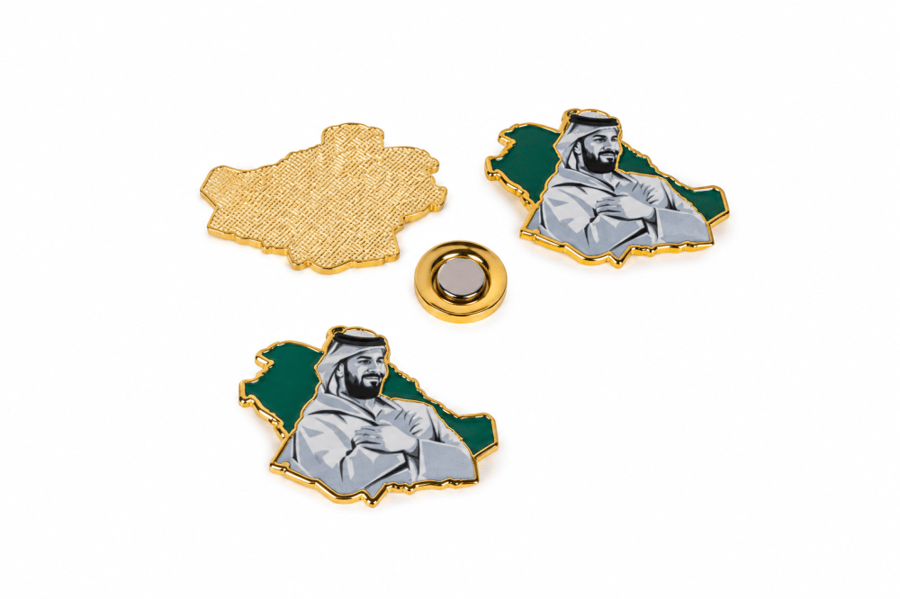برش اليوم الوطني السعودي 3 حبات مغناطيس مع صورة ولي العهد داخل خريطة المملكة – توزيعات وهدايا وطنية تذكارية أنيقة لاحتفالات اليوم الوطني 96، زينة وديكور بطابع سعودي أصيل للمناسبات والفعاليات الوطنية