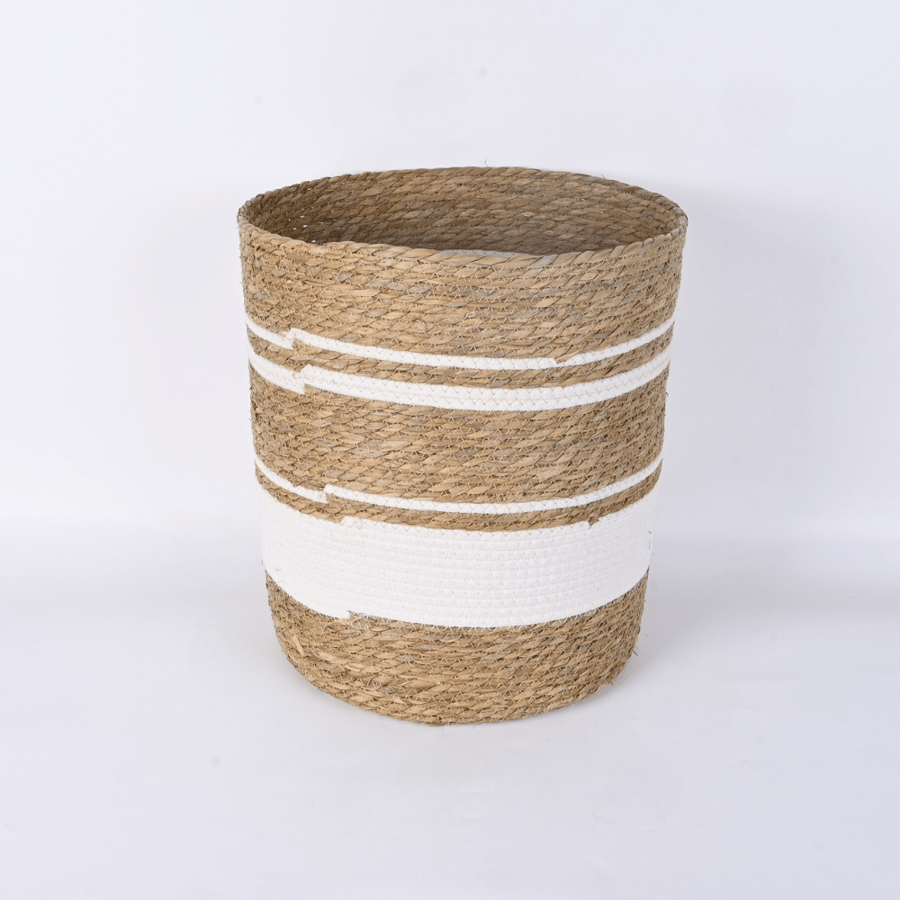 سلة ملابس خوص - طراز د