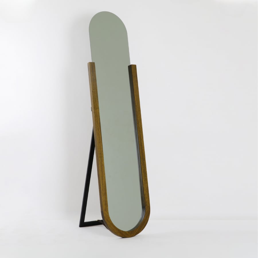 مرآة أرضية كبيرة كاملة الطول 184.5×45 سم مع ستاند – مرآة واقفة مستطيلة بتصميم عصري فاخر للديكور وغرفة النوم وغرفة الملابس والمداخل – مراية طويلة للتجميل وتنسيق الإطلالات والتصوير والديكور الحديث للمنازل والفنادق
