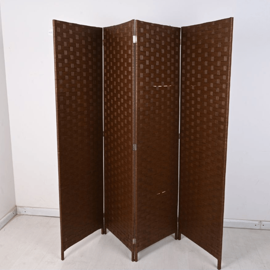 بارتيشن خوص180×200 سم 4 درف لون بني فاتح - ليارا حاجز لتقسيم الغرف