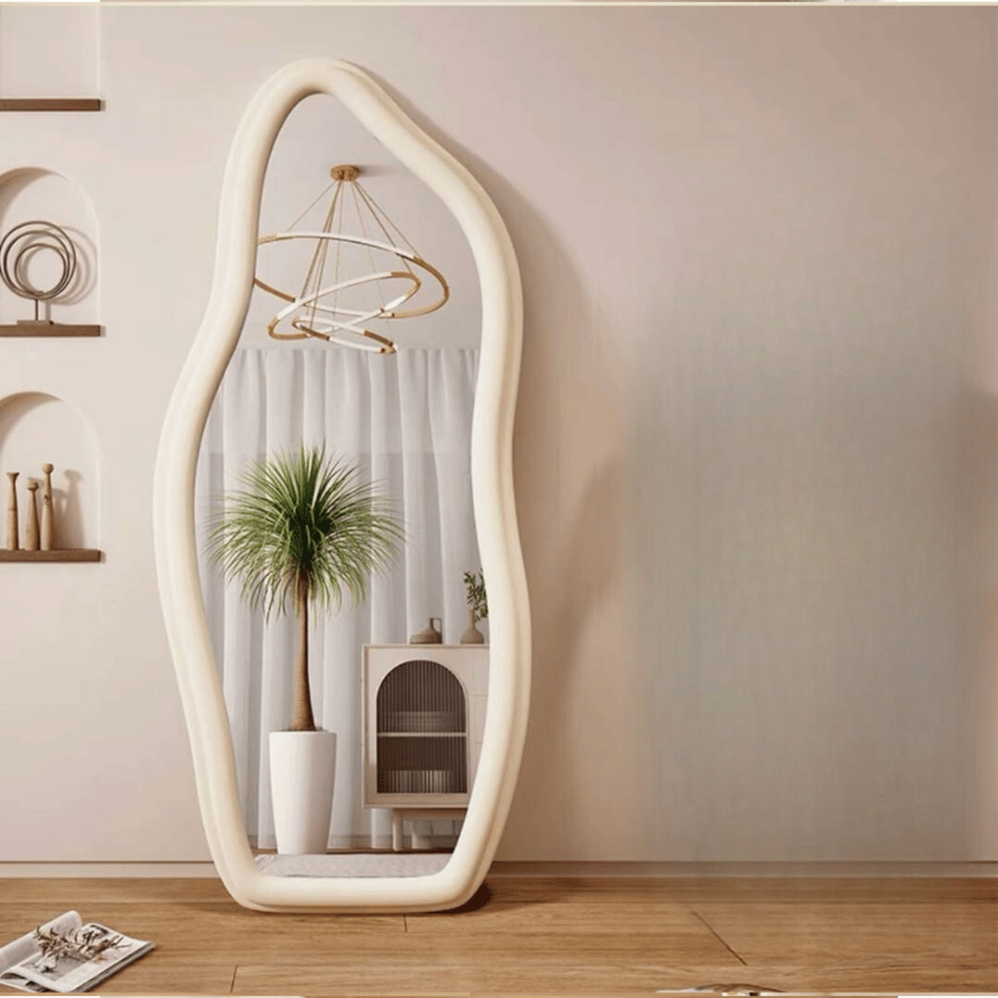 مراية بتصميم جديد ايطار قماش بوكلية  160x60 - طراز ب