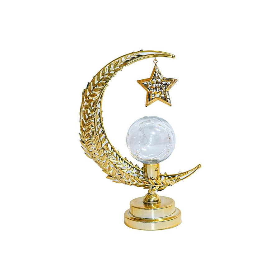 هلال رمضان ذهبي مضيء