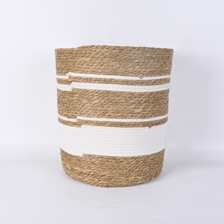 سلة ملابس خوص - طراز د