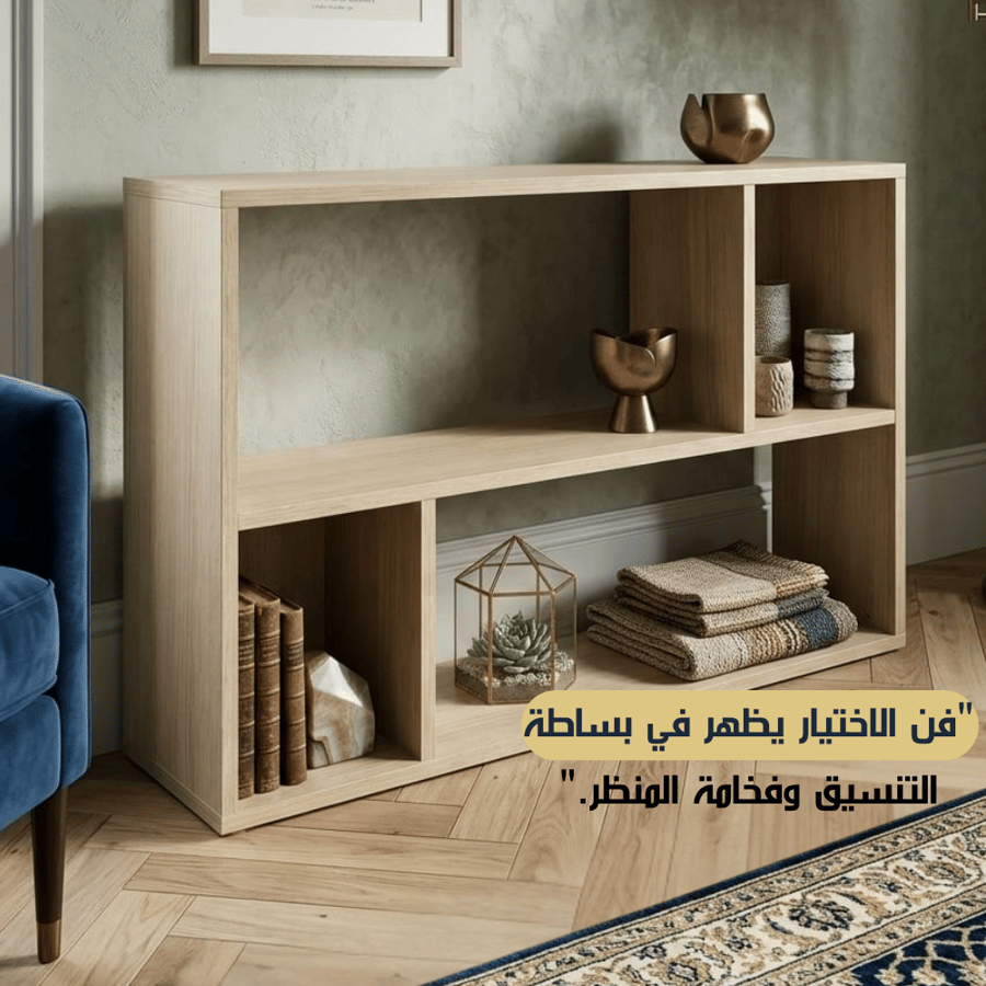 مكتبة كتب خشبية مقسمة 2 دور 80×63 سم لون بيج – دولاب فالتيرا لتخزين وتنظيم الكتب والملفات والمجلدات بتصميم أنيق عصري مناسب للمكتب والمنزل والديكور الداخلي