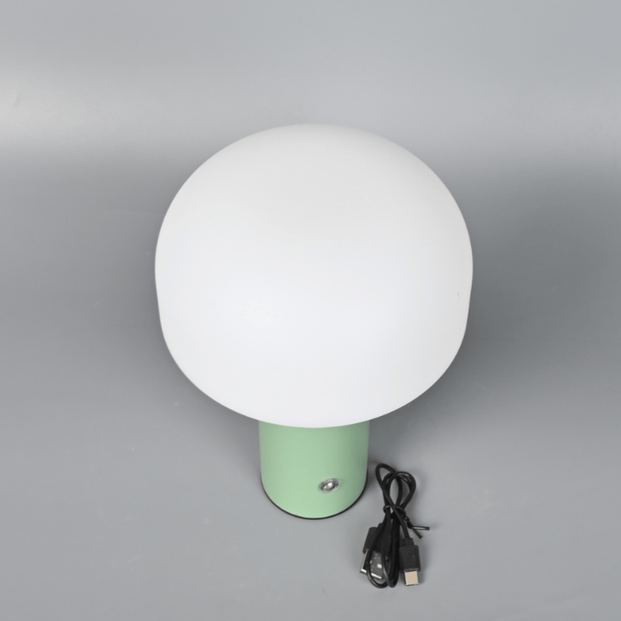 اباجورة LED نصف بيضاوية أنيقة لون اخضر– إضاءة جانبية مودرن لغرف النوم والطاولات والديكور الداخلي