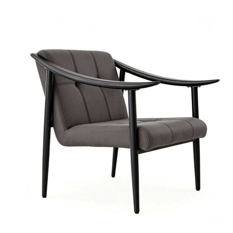 كرسي مفرد ليزفا قماش لون. رمادي غامق فاخر – كرسي جلوس مريح بتصميم عصري أنيق لغرفة المعيشة والاستقبال والقراءة والجلسات اليومية بجودة عالي