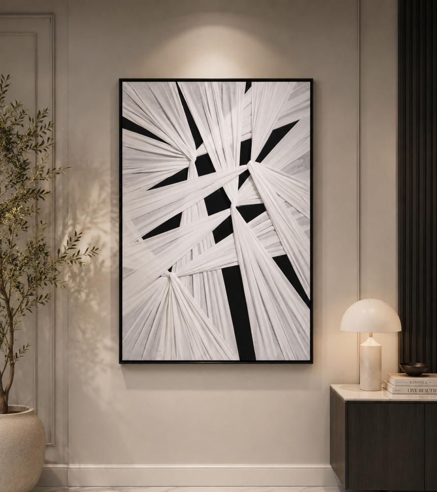 لوحة جدارية كوبرينث 120×80 سم بإطار أسود – لوحة حائط ديكورية مودرن فاخرة بتصميم عصري أنيق لإضافة لمسة من الرقي والفخامة
