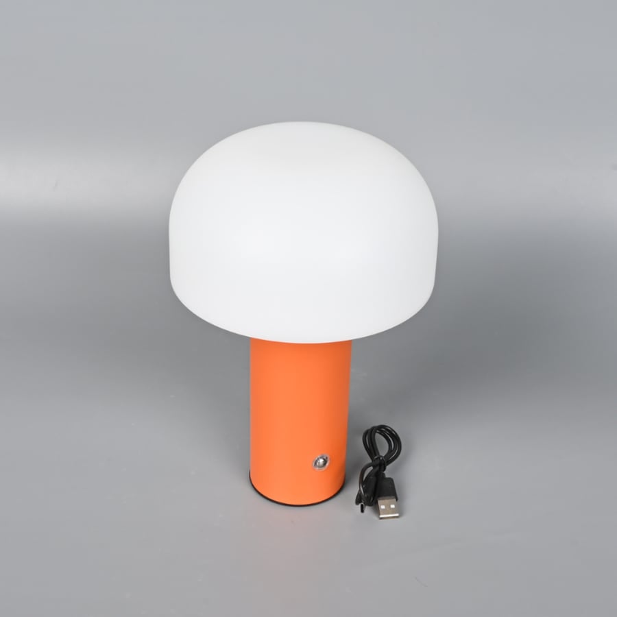 اباجورة LED نصف بيضاوية أنيقة لون احمر– إضاءة جانبية مودرن لغرف النوم والطاولات والديكور الداخلي