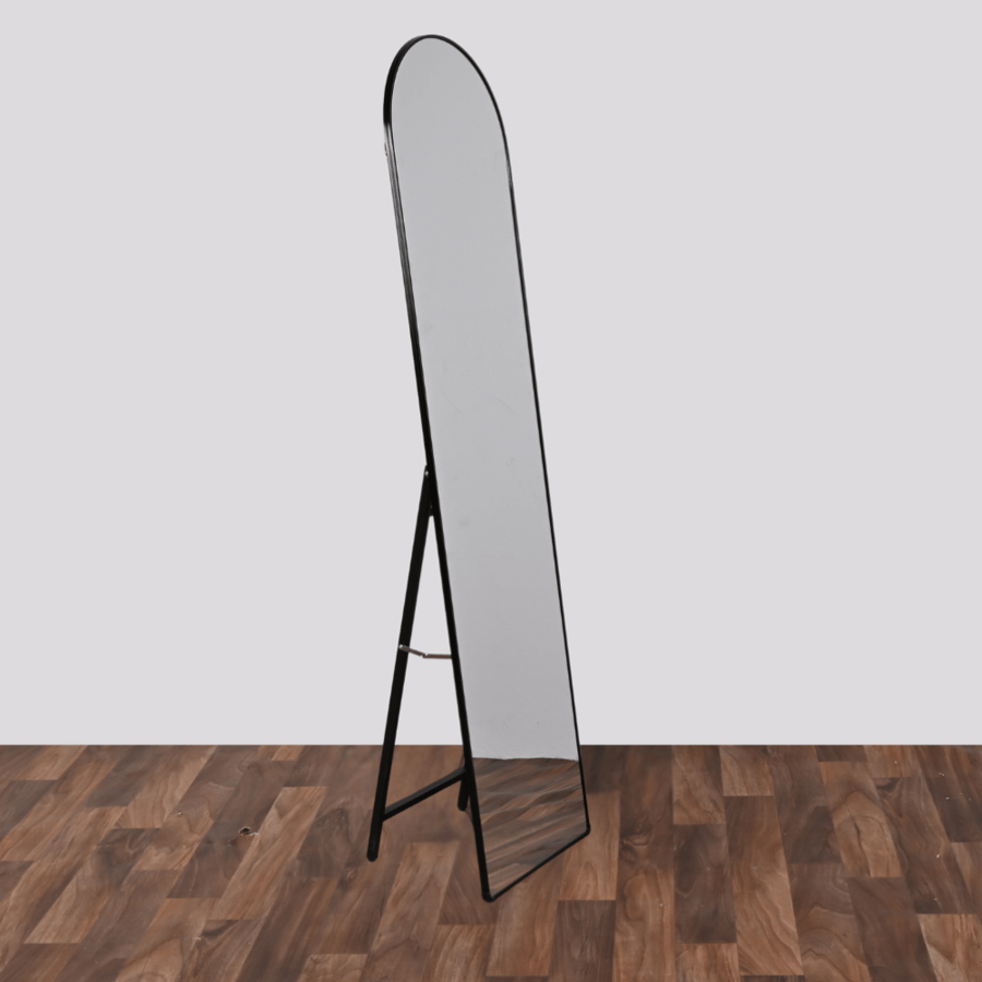 مراية أرضية طويلة. زينترا بإطار اسود فاخر مقاس 160×40 سم – مرآة واقفة مودرن كاملة الطول لديكور غرف النوم والمداخل والفلل والصالات