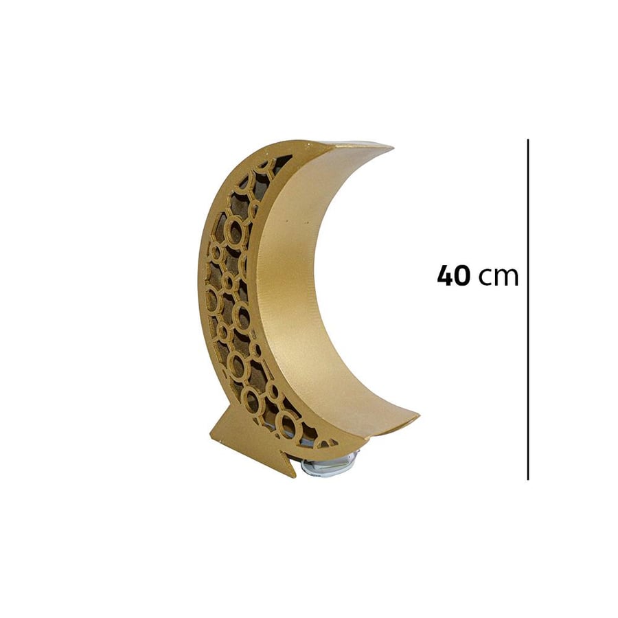 هلال رمضان خشب مضيء - طراز ب