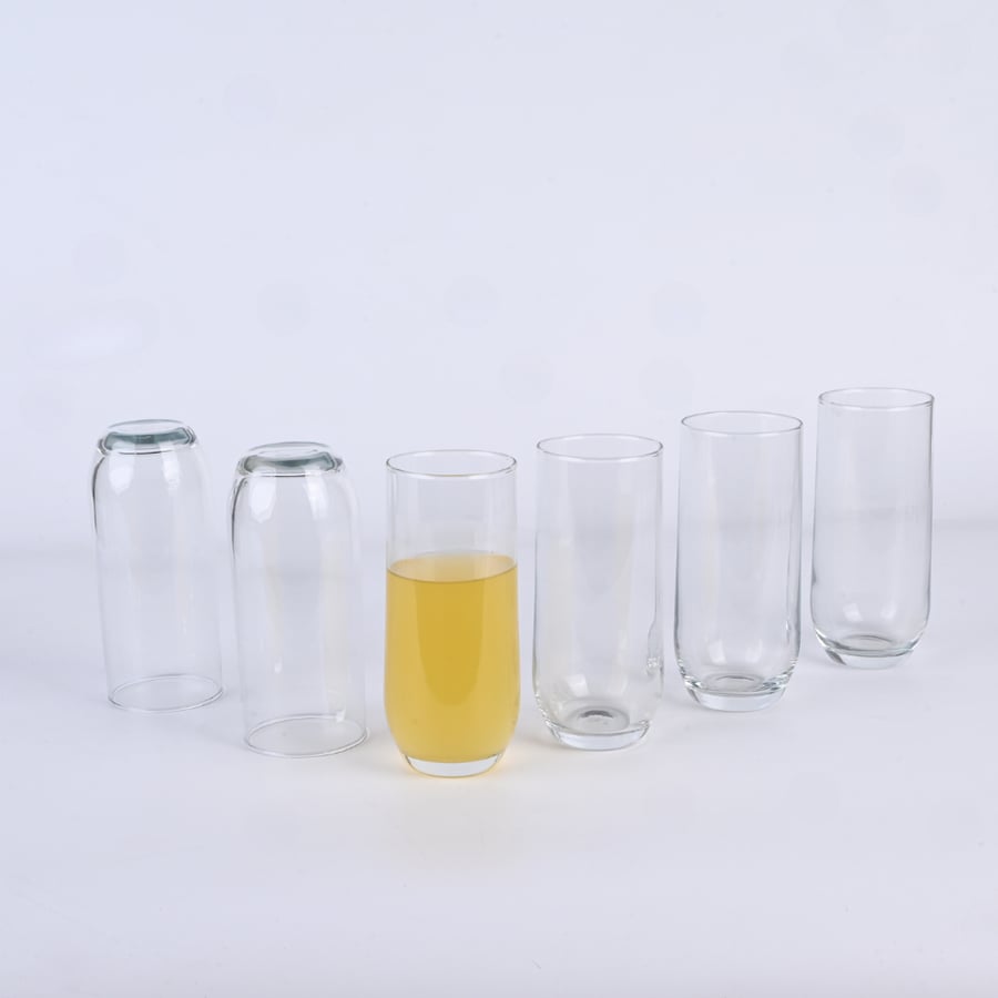طقم كاسات زجاج 6 حبه ¾10 اوز