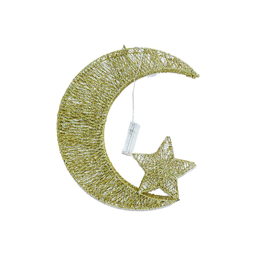 هلال رمضان ذهبي مضيء - طراز ل