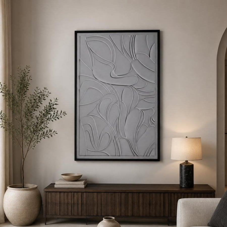 لوحة جدارية مايلور فاخرة 80×120 سم بإطار أسود أنيق بتصميم عصري راقٍ لديكور المنزل والمجالس والصالات