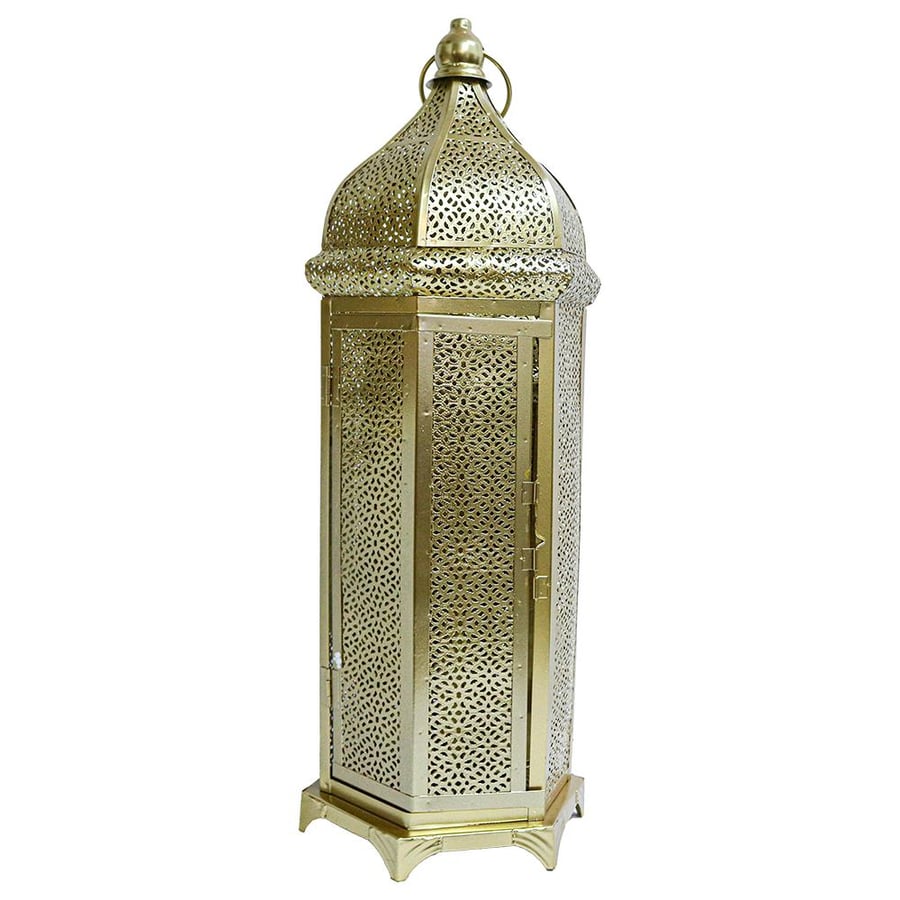 فانوس رمضان شموع ذهبي
