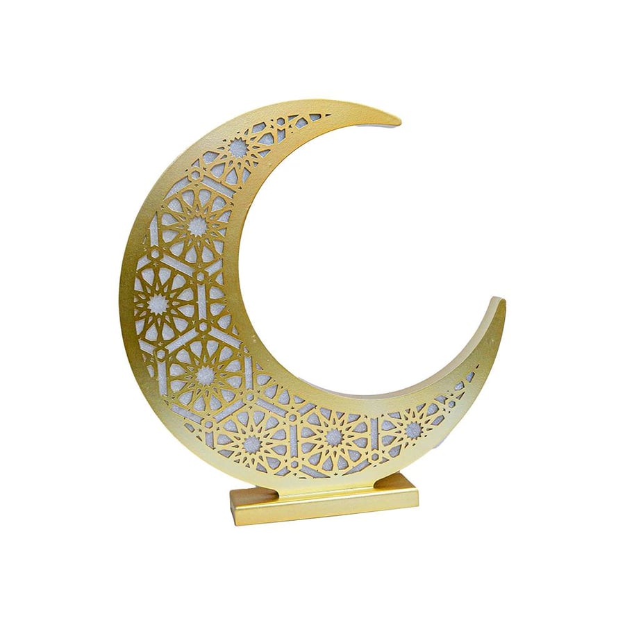 هلال رمضان خشب مضيء بطاريه