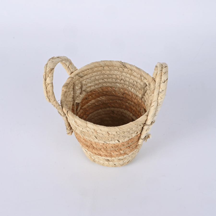 سلة خوص بيدين - طراز ق