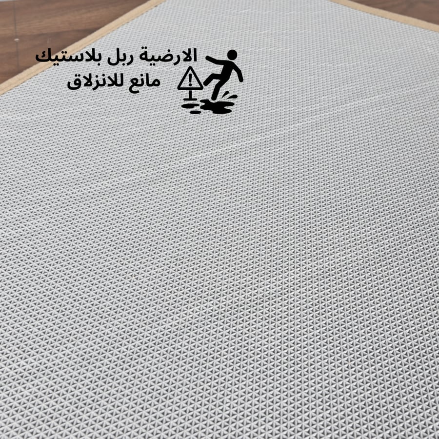 دعاسة أبواب ربل بلاستيك 50×78 سم لون بيج – تصميم قوي مانع للانزلاق