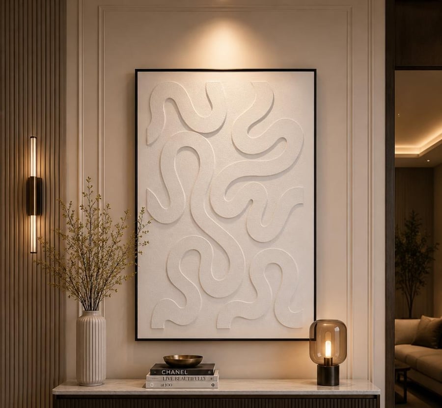 لوحة حائط كاليستوم فاخرة مقاس 100×150 سم بإطار أسود بتصميم عصري أنيق لإكمال ديكور المنزل والمجالس الراقية