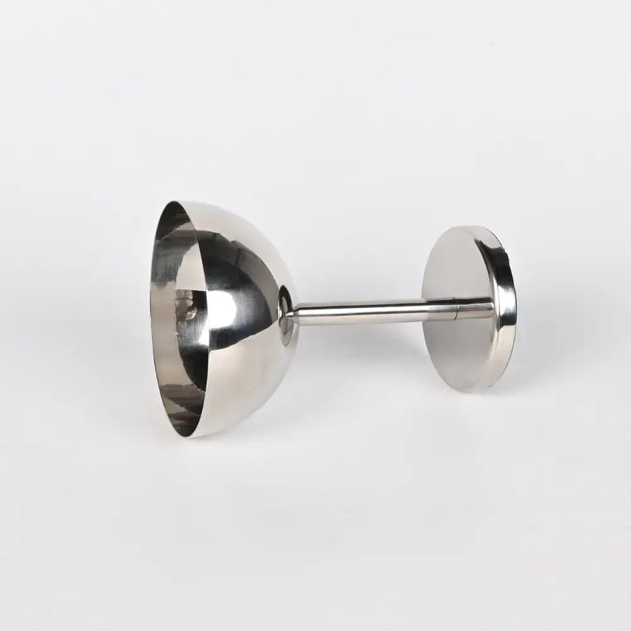 كأس تقديم حلا ومكسرات مدور ستانلس ستيل بقاعدة – تصميم أنيق للضيافة