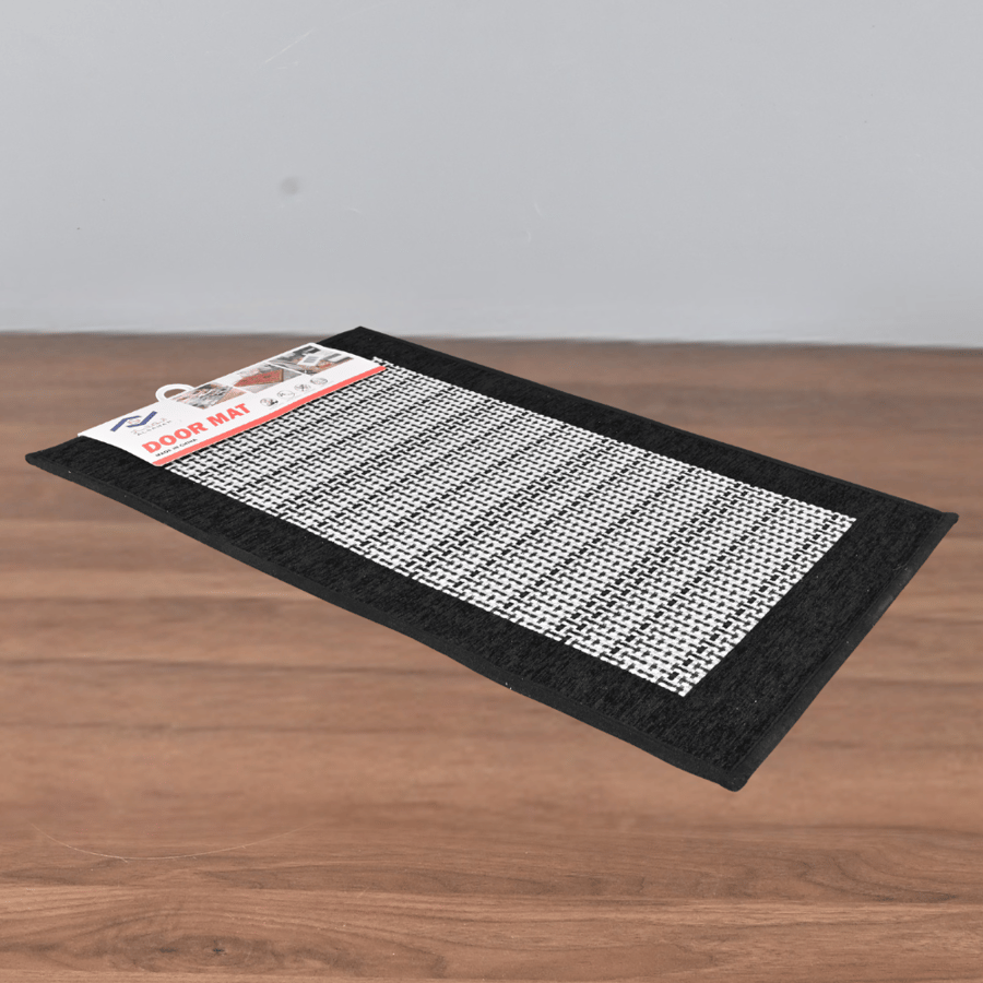 دعاسة أبواب ربل بلاستيك 50×78 سم لون اسود – تصميم قوي مانع للانزلاق