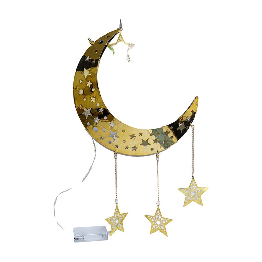 هلال رمضان ذهبي مضيء - طراز ق