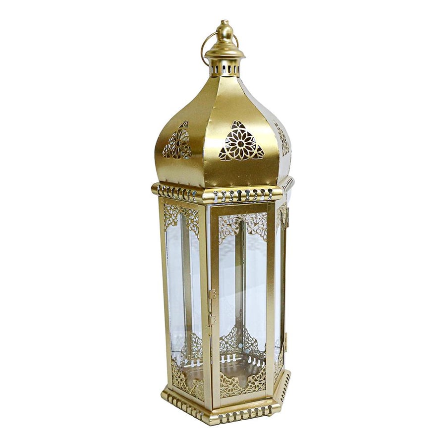 فانوس رمضان شموع ذهبي