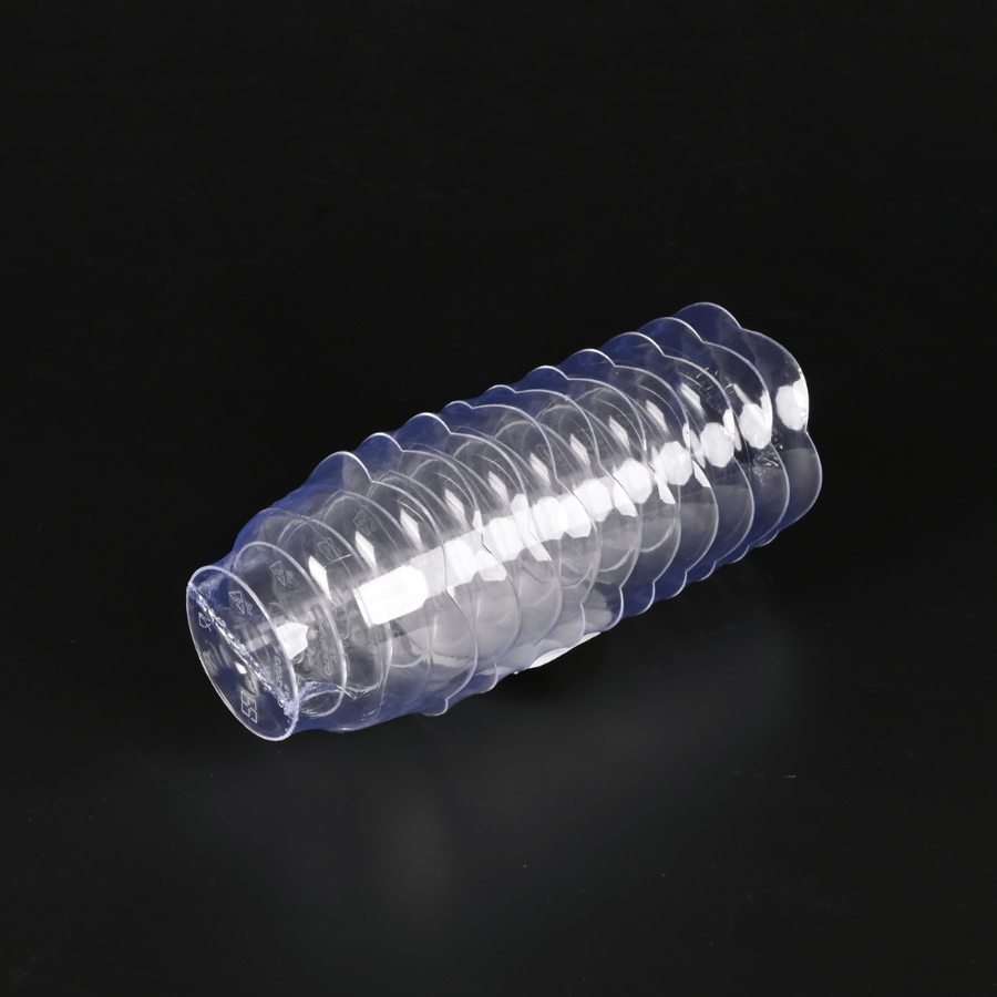 طقم كاسات تقديم حلا 10 قطعة شفاف مدورة – أكواب بلاستيك أنيقة للضيافة والحفلات والاستخدام المنزلي