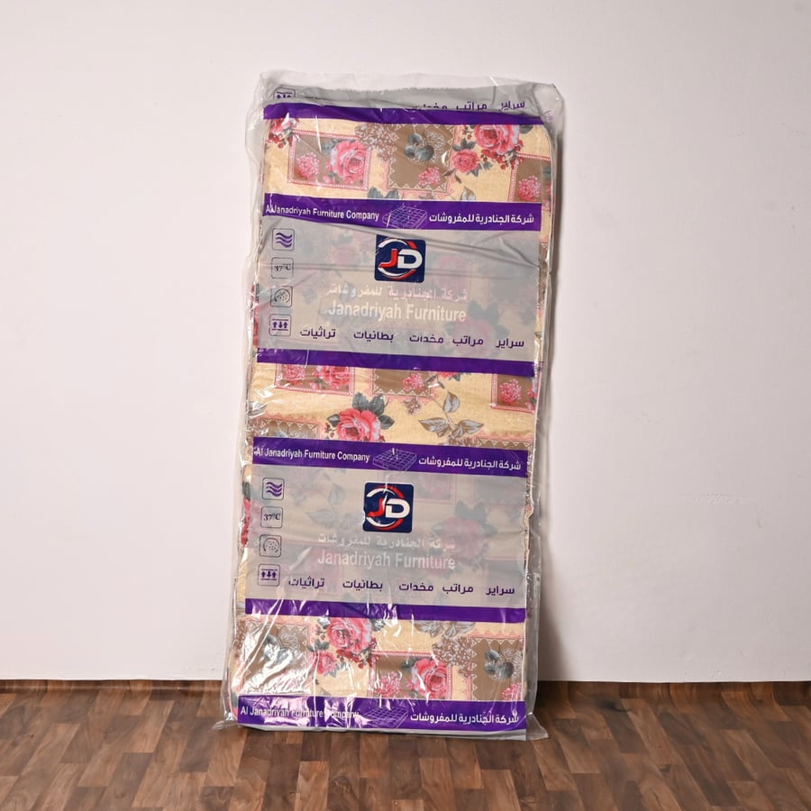 مرتبة نوم مفرد اسفنجية 190x90 سم – سمك 5 سم سهلة الحمل ومثالية للضيوف أو الرحلات - طراز د